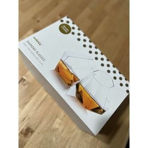 Soirée Diamond Shaped Rocks Glasses 2 Whiskey Sits on Angle